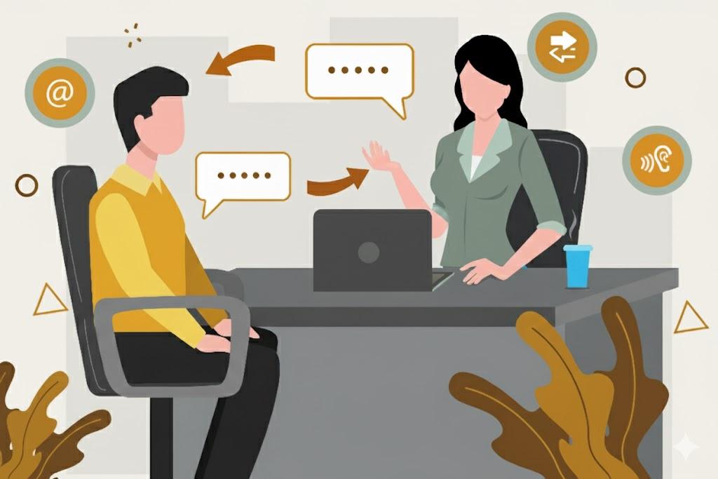 Chat and collaboration illustration